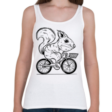 PRINTFASHION Mókus biciklin - Női atléta - Fehér