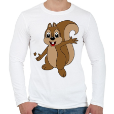 PRINTFASHION Mókus  - Férfi hosszú ujjú póló - Fehér férfi póló