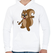 PRINTFASHION Mókus  - Férfi kapucnis pulóver - Fehér férfi pulóver, kardigán