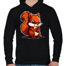 PRINTFASHION mókus - Férfi kapucnis pulóver - Fekete