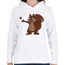 PRINTFASHION Mókus  - Női kapucnis pulóver - Fehér női pulóver, kardigán
