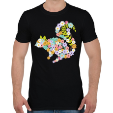 PRINTFASHION Mókus virág - Férfi póló - Fekete