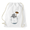 PRINTFASHION Mókus zsebben - Sportzsák, Tornazsák - Fehér