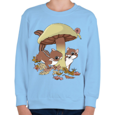 PRINTFASHION Mókusok - Gyerek pulóver - Világoskék