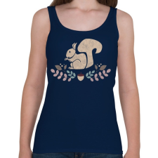 PRINTFASHION Mókusos  - Női atléta - Sötétkék női trikó