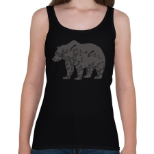 PRINTFASHION Mom bear szürke - Női atléta - Fekete női trikó