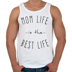 PRINTFASHION mom life is best life - Férfi atléta - Fehér