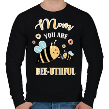 PRINTFASHION Mom you are bee-utiful! - Férfi pulóver - Fekete férfi pulóver, kardigán