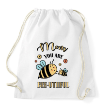 PRINTFASHION Mom you are bee-utiful - Sportzsák, Tornazsák - Fehér tornazsák