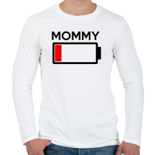 PRINTFASHION MOMMY - Férfi hosszú ujjú póló - Fehér férfi póló