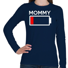 PRINTFASHION MOMMY - Női hosszú ujjú póló - Sötétkék