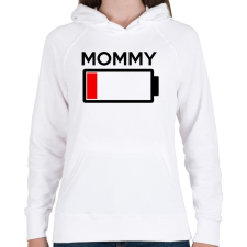 PRINTFASHION MOMMY - Női kapucnis pulóver - Fehér női pulóver, kardigán