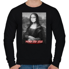PRINTFASHION Mona Lisa 2020 - Férfi pulóver - Fekete férfi pulóver, kardigán