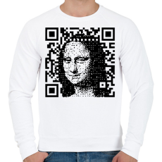 PRINTFASHION Mona Lisa - Férfi pulóver - Fehér