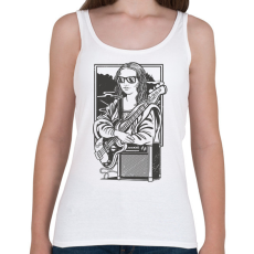 PRINTFASHION Mona Lisa gitáros - Női atléta - Fehér