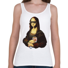 PRINTFASHION Mona lisa kebebbal - Női atléta - Fehér