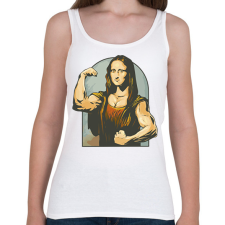 PRINTFASHION Mona Lisa kigyúrva - Női atléta - Fehér női trikó