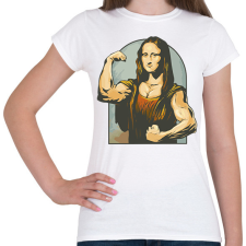 PRINTFASHION Mona Lisa kigyúrva - Női póló - Fehér női póló