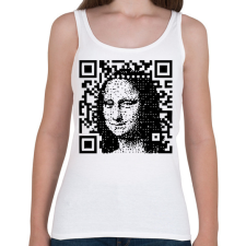 PRINTFASHION Mona Lisa - Női atléta - Fehér női trikó
