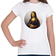 PRINTFASHION Mona Lisa - Vonalas - Női póló - Fehér női póló