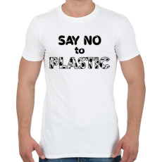PRINTFASHION Mondj nemet - Férfi póló - Fehér
