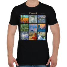 PRINTFASHION Monet - részletek - Férfi póló - Fekete férfi póló