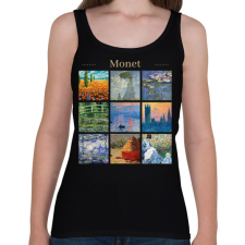 PRINTFASHION Monet - részletek - Női atléta - Fekete női trikó