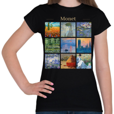 PRINTFASHION Monet - részletek - Női póló - Fekete női póló