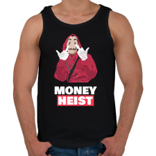 PRINTFASHION MONEY HEIST - Férfi atléta - Fekete atléta, trikó