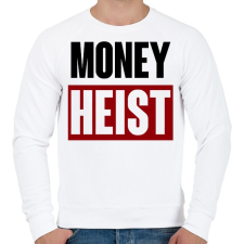 PRINTFASHION Money Heist - Férfi pulóver - Fehér férfi pulóver, kardigán