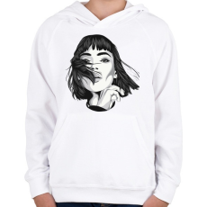 PRINTFASHION Money Heist TOKIO - Gyerek kapucnis pulóver - Fehér