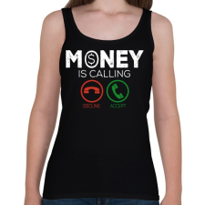 PRINTFASHION Money is callin - Női atléta - Fekete női trikó