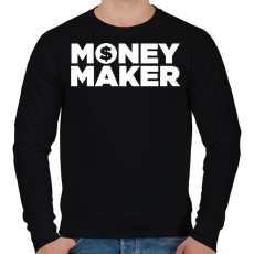 PRINTFASHION Money maker - Férfi pulóver - Fekete