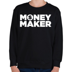 PRINTFASHION Money maker - Gyerek pulóver - Fekete