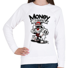 PRINTFASHION Money Makers - Női pulóver - Fehér női pulóver, kardigán