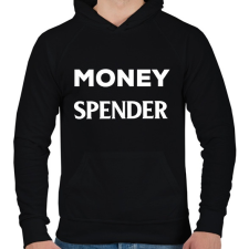 PRINTFASHION Money spender - Férfi kapucnis pulóver - Fekete férfi pulóver, kardigán