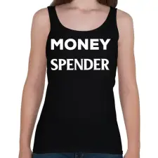 PRINTFASHION Money spender - Női atléta - Fekete női trikó