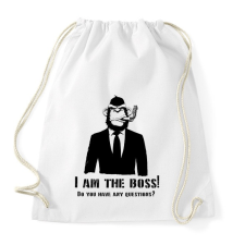 PRINTFASHION monkey boss - Sportzsák, Tornazsák - Fehér tornazsák