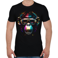 PRINTFASHION Monkey design - Férfi póló - Fekete