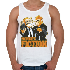 PRINTFASHION Monkey Fiction - Férfi atléta - Fehér