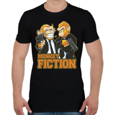 PRINTFASHION Monkey Fiction - Férfi póló - Fekete