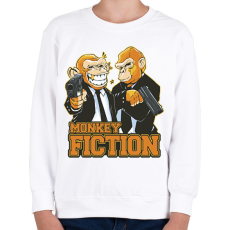PRINTFASHION Monkey Fiction - Gyerek pulóver - Fehér