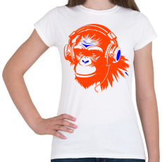 PRINTFASHION Monkey - Női póló - Fehér
