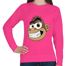 PRINTFASHION Monkey - Női pulóver - Fukszia