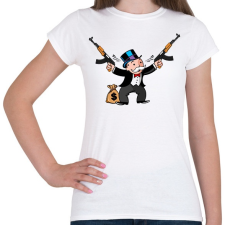 PRINTFASHION Monopoly+ kalasnyikov - Női póló - Fehér női póló