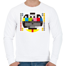 PRINTFASHION Monoscope 2 - Férfi pulóver - Fehér férfi pulóver, kardigán