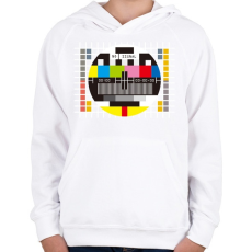 PRINTFASHION Monoscope 2 - Gyerek kapucnis pulóver - Fehér