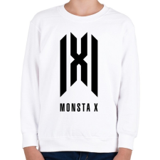 PRINTFASHION monsta x - Gyerek pulóver - Fehér gyerek pulóver, kardigán