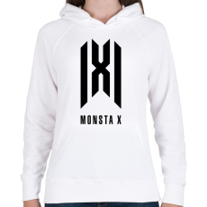 PRINTFASHION monsta x - Női kapucnis pulóver - Fehér
