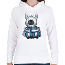 PRINTFASHION Monster Hunter Palico - Női kapucnis pulóver - Fehér női pulóver, kardigán